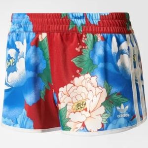 adidas x FARM RIO Women's Brazil Chita Printed Shorts in Multi Size XSMALL